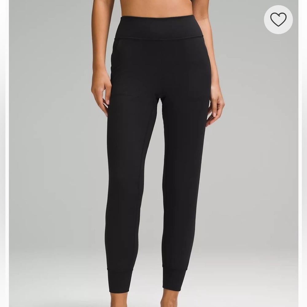 Lululemon align black jogger full length mid rise 9 1/2”‎ soft lightweight Sz 2